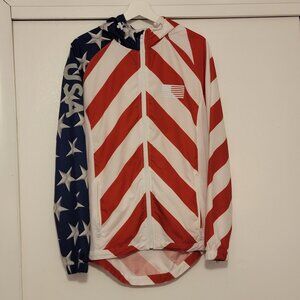 Men's Brooklyn Cloth American Flag Patriotic Windbreaker (Medium)